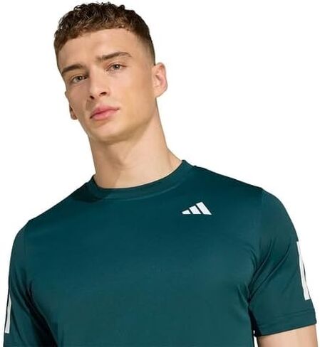تيشيرت التنس Club 3-Stripe للرجال من adidas - Aurora Ivy (كبير) in Saudi Arabia