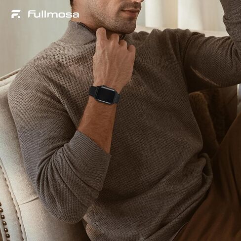 أحزمة جلدية من Fullmosa متوافقة مع سوار ساعة Apple مقاس 38 مم 40 مم 41 مم 42 مم 44 مم 45 مم 49 مم، حزام iWatch أنيق مع حافظة لسلسلة iWatch 9 8 7 6 5 4 3 2 1 SE Ultra 2 1 للنساء in Kuwait