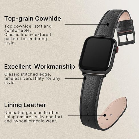 أحزمة جلدية من Fullmosa متوافقة مع سوار ساعة Apple مقاس 38 مم 40 مم 41 مم 42 مم 44 مم 45 مم 49 مم، حزام iWatch أنيق مع حافظة لسلسلة iWatch 9 8 7 6 5 4 3 2 1 SE Ultra 2 1 للنساء in Kuwait