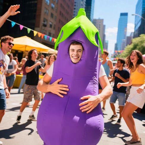 زي الكبار القابل للنفخ، أزياء مضحكة تنفجر لأزياء الهالوين المضحكة للرجال والنساء والحفلات التنكرية in Kuwait