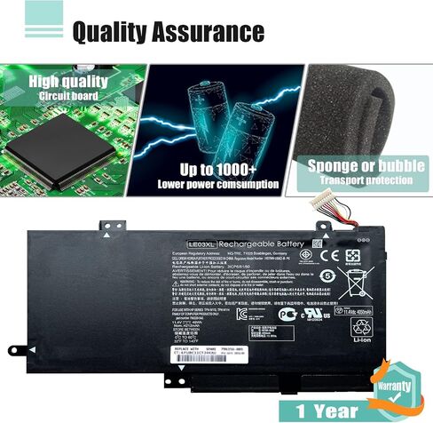 BK03XL 916811-855 بطارية HP بافيليون X360 للتحويل 14-ba0xx 14-ba2xx 14m-ba0xx 14m-ba1xx 14m-ba011dx 14m-ba013dx 14m-ba114dx 14-ba253cl 14-bal125cl 14-ba153cl 14-ba002ne 14-ba009la 916812-855 in Kuwait