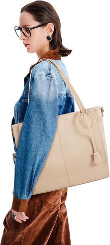 Large Tote Bag for Women Work,Vegan Leather Tote Bag for Women,Women's Shoulder Handbags Purses with Adjustable Strap in Saudi Arabia