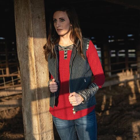 سترة نسائية من Outback Trading Company Brisbane 29659 Western Outdoor مقاومة للماء بسحاب ثنائي الاتجاه معزولة مع جيوب in Kuwait
