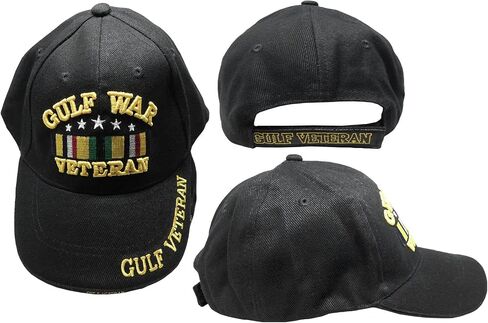 United States Military Gulf War Veteran Black Adjust Baseball Style Cap Hat in Saudi Arabia