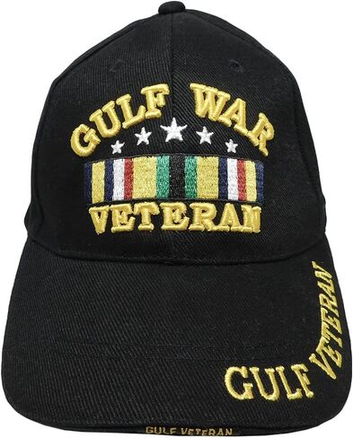 United States Military Gulf War Veteran Black Adjust Baseball Style Cap Hat in Saudi Arabia