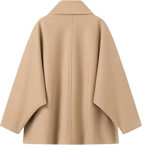 Womens Pea Coat Single Breasted Lapel Peacoat 2025 Fall Winter Trench Coat Oversized Jackets Casual Outerwear in Saudi Arabia