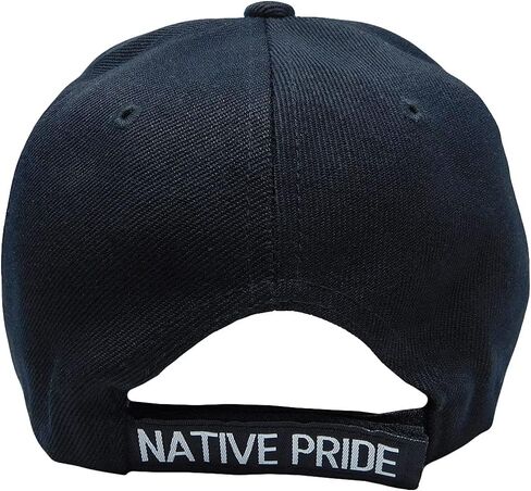 Native Pride Indian Dreamcatcher Dove Feathers Shadow Black 100% Polyester Adjustable Embroidered Baseball Cap Hat in Saudi Arabia