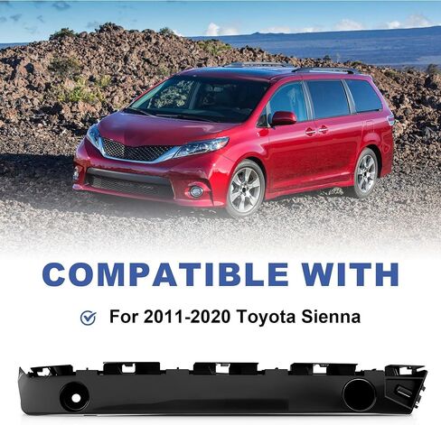 Front Bumper Bracket Bumper Retainer Support Bracket Mount Black Left And Right Side For 2011-2020 Toyota Sienna TO1043116 TO1042116 in Saudi Arabia