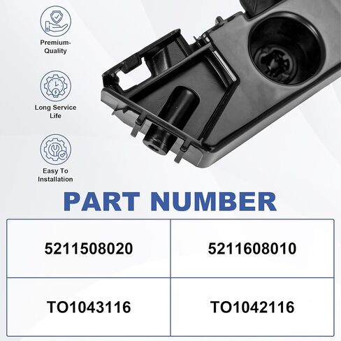 Front Bumper Bracket Bumper Retainer Support Bracket Mount Black Left And Right Side For 2011-2020 Toyota Sienna TO1043116 TO1042116 in Saudi Arabia