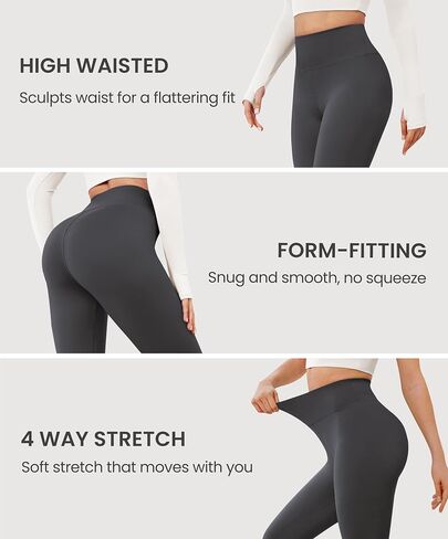 VALANDY Creamlush 3 Pack Capri Leggings for Women-High Waisted Comfy Stretchy Soft Yoga Casual Lounge Pants in Kuwait