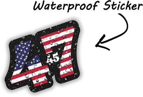Our 45/47 President Sticker Decal - 5 Inches - for Car Truck Van Window Bumper Laptop Tablet Cup Tumbler Water Bottle and Any Smooth Surface 2-Pack in Saudi Arabia