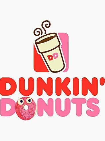 Pink Logo Dunkin Donuts Decal Sticker - Sticker Graphic - Sticks to Any Flat Surface in Saudi Arabia