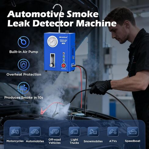 PLAYOCCAR 12V Smoke Leak Detector T80 EVAP Built-in Air Pump - for Car/Motorcycle/Truck/SUV/Speedboat Car Fuel Leak Detectors (Test Oil: Liquid Paraffin or Baby Oil) in Kuwait