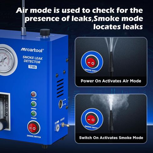 PLAYOCCAR 12V Smoke Leak Detector T80 EVAP Built-in Air Pump - for Car/Motorcycle/Truck/SUV/Speedboat Car Fuel Leak Detectors (Test Oil: Liquid Paraffin or Baby Oil) in Kuwait