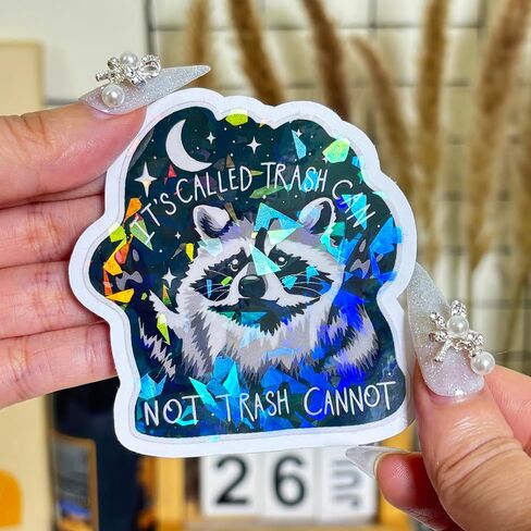 (3PCs) It's Called Trash Can Not Trash Cannot Sticker, Racoon Sticker, Trash Panda Sticker, Humor Motivational Mental Health Vinyl Sticker - Stickers For Laptop Water Bottle Phone Car Window Helmet 3" in Saudi Arabia