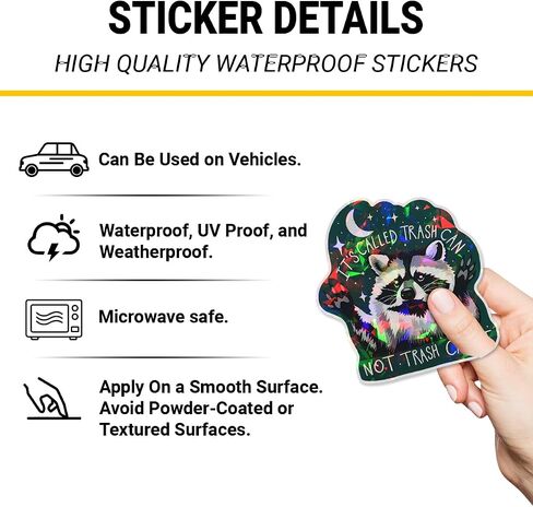 (3PCs) It's Called Trash Can Not Trash Cannot Sticker, Racoon Sticker, Trash Panda Sticker, Humor Motivational Mental Health Vinyl Sticker - Stickers For Laptop Water Bottle Phone Car Window Helmet 3" in Saudi Arabia