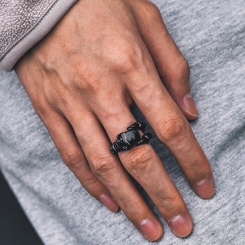 Men Rings 14K Gold/Black/Silver Plated Ghost Skeleton Ring For Women Chunky Finger Jewellery Size 7-14 in Saudi Arabia