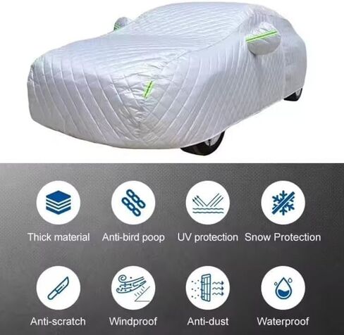 حائل حماية غطاء السيارة متوافق مع فورد F150 F250 F350 رام 1500، غطاء حائل السيارة، حائل مع القطن، للحماية من غبار المطر الثلجي، تناسب طول الشاحنة 230-242 بوصة in Saudi Arabia