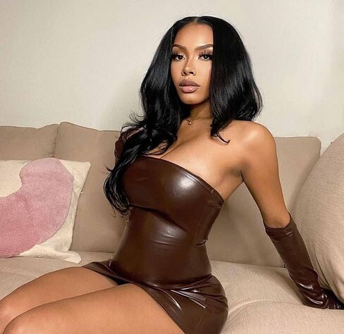 HLSIN Women Sexy Strapless Tube Top Mini Bodycon Dress with Arm Sleeve Party in Kuwait