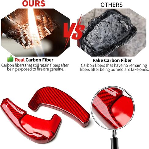 T-carbon Steering Wheel Shifter Paddle Extensions Compatible with Dodge Durango Charger Challenger Hell Cat Version;Fits Chrysler and Fits Jeep Grand Cherokee SRT Style;Real Carbon Fiber Accessories in Saudi Arabia