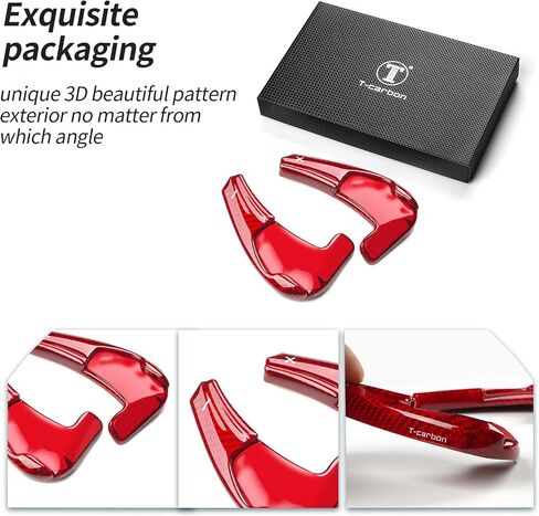 T-carbon Steering Wheel Shifter Paddle Extensions Compatible with Dodge Durango Charger Challenger Hell Cat Version;Fits Chrysler and Fits Jeep Grand Cherokee SRT Style;Real Carbon Fiber Accessories in Saudi Arabia