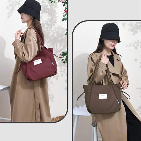 Women's Shoulder Bag Large Capacity Lightweight Simple Handbag Nylon Multifunctional Shopping Travel Commuting Bag in Saudi Arabia