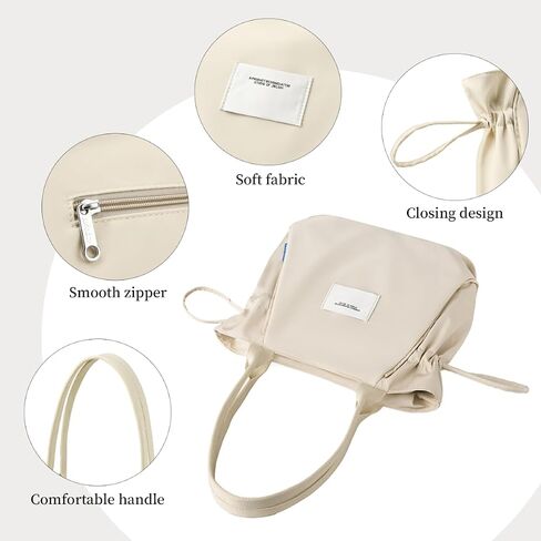 Women's Shoulder Bag Large Capacity Lightweight Simple Handbag Nylon Multifunctional Shopping Travel Commuting Bag in Saudi Arabia