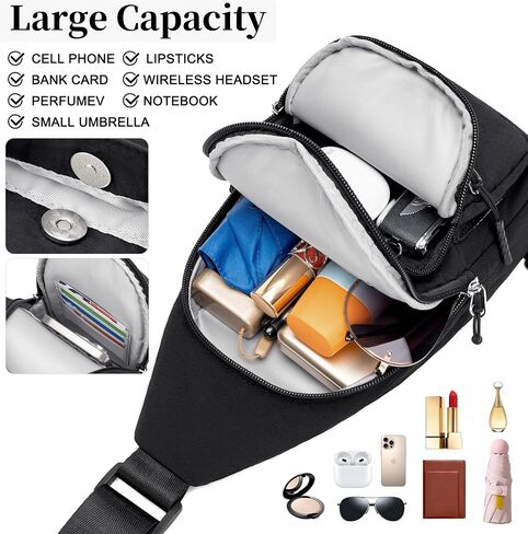 nuoku Small Sling Bag for Women Man Crossbody Chest Bag Lightweight Purse for Travel, Daily Use, and Outdoors in Saudi Arabia