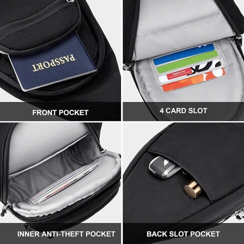 nuoku Small Sling Bag for Women Man Crossbody Chest Bag Lightweight Purse for Travel, Daily Use, and Outdoors in Saudi Arabia