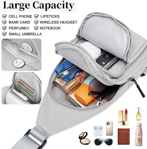 nuoku Small Sling Bag for Women Man Crossbody Chest Bag Lightweight Purse for Travel, Daily Use, and Outdoors in Saudi Arabia