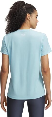 Under Under Armor Womar's Tech Ribbed Sleeve Crew ، (001) أسود / / أبيض ، متوسط in Kuwait