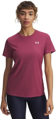 Under Under Armor Womar's Tech Ribbed Sleeve Crew ، (001) أسود / / أبيض ، متوسط in Kuwait