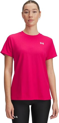 Under Under Armor Womar's Tech Ribbed Sleeve Crew ، (001) أسود / / أبيض ، متوسط in Kuwait