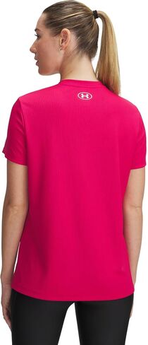 Under Under Armor Womar's Tech Ribbed Sleeve Crew ، (001) أسود / / أبيض ، متوسط in Kuwait