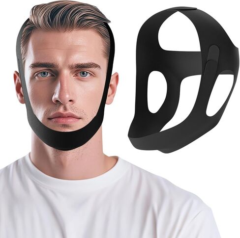 Anti Snore Chin Strap, Snore Stopper with Adjustable Velcro, Chin Strap for Sleeping Comfortable Stop Snoring Solution, Anti Snoring Devices Breathable and Reusable, Green, M in Kuwait