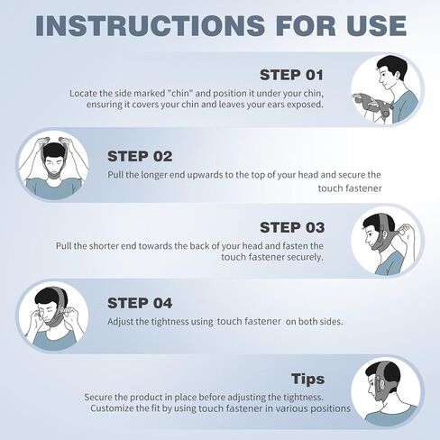 Anti Snore Chin Strap, Snore Stopper with Adjustable Velcro, Chin Strap for Sleeping Comfortable Stop Snoring Solution, Anti Snoring Devices Breathable and Reusable, Green, M in Kuwait