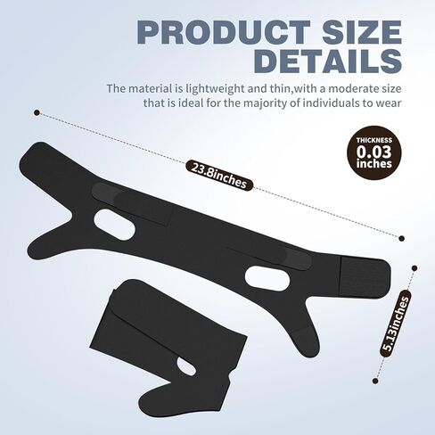 Anti Snore Chin Strap, Snore Stopper with Adjustable Velcro, Chin Strap for Sleeping Comfortable Stop Snoring Solution, Anti Snoring Devices Breathable and Reusable, Green, M in Kuwait