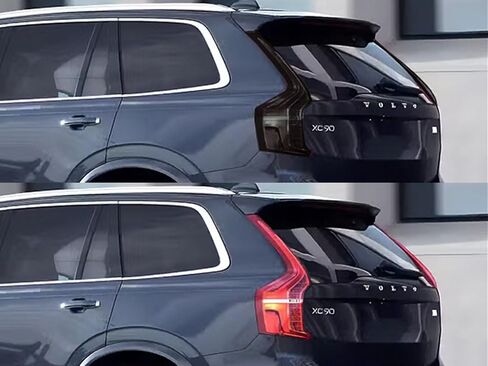 Rvinyl Tail Light Pre Cut Film Tint Cover Kit in Smoke Compatible with Volvo XC90 2016-2023 - Adhesive Backs in Saudi Arabia