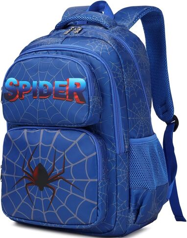 JIANYA Kids Backpack for School Boys, Spider School Bag for Elementary Kids Children, Black in Kuwait