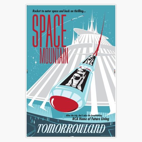 MAGNET Space Mountain Magnetic Vinyl Sticker Decal Magnet 5" in Saudi Arabia