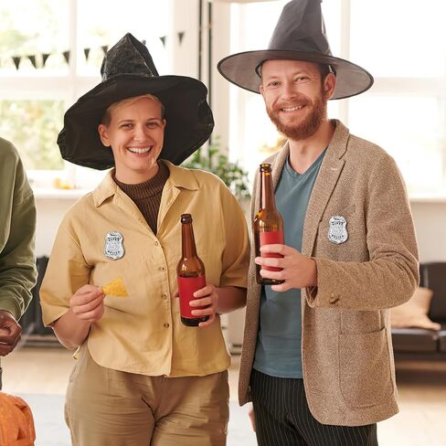 Halloween Cosplay Badge Pin Police Badge Pin Lifelike Police Brooch Halloween Costume Party Prop Accessories Women Men Jewelry Present Silver in Kuwait