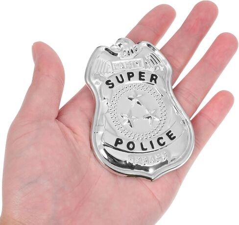 Halloween Cosplay Badge Pin Police Badge Pin Lifelike Police Brooch Halloween Costume Party Prop Accessories Women Men Jewelry Present Silver in Kuwait