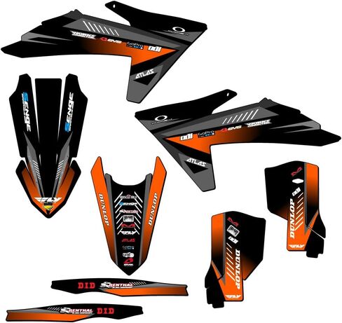 2023-2024 SXF Surge Orange Senge Graphics Base Kit Compatible with KTM in Saudi Arabia
