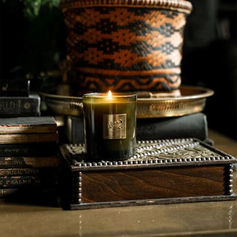 Jackson Vaughn Scented Candle | Aromatherapy Long Lasting Candles Luxury Home Fragrance Decor Gifts Hand Poured Soy Wax Blend Floral Notes of Patchouli, Cocoa Bean 55 Hour Burn 14.5oz (No.2 Society) in Saudi Arabia