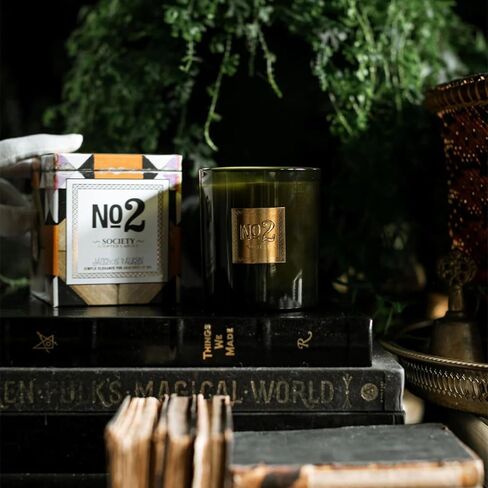 Jackson Vaughn Scented Candle | Aromatherapy Long Lasting Candles Luxury Home Fragrance Decor Gifts Hand Poured Soy Wax Blend Floral Notes of Patchouli, Cocoa Bean 55 Hour Burn 14.5oz (No.2 Society) in Saudi Arabia