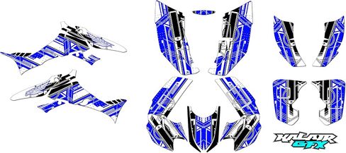 Graphics Kit for Honda TRX300EX (2007-2013) Future Series Red 16 Mil - ATV UTV Custom Racing Graphics Stickers Decals Kit, no-plastics in Saudi Arabia