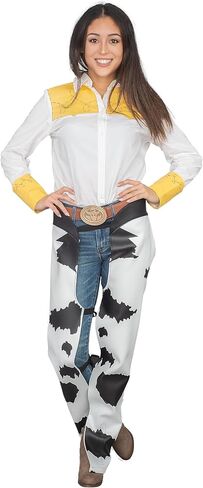 Costume Agent Cowboy Cowgirl Jessie Chaps Adult Halloween Costume Accessory White in Saudi Arabia