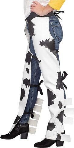 Costume Agent Cowboy Cowgirl Jessie Chaps Adult Halloween Costume Accessory White in Saudi Arabia