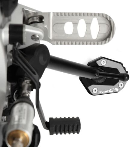 متوافق مع BMW F750GS 2018-2023 Motocycle Accessories CNC Aluminium Kickstand Pad Foot Side Stand Enlarge Extension Pad F750 GS F 750 GS Accessories (Black) in Kuwait
