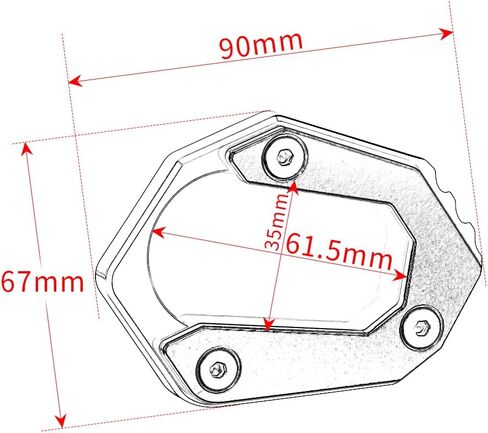 متوافق مع BMW F750GS 2018-2023 Motocycle Accessories CNC Aluminium Kickstand Pad Foot Side Stand Enlarge Extension Pad F750 GS F 750 GS Accessories (Black) in Kuwait